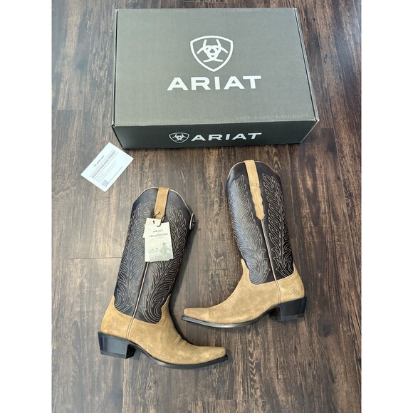 Ariat Shoes - ARIAT Women's Yellowstone Arena Dirt Boot Tan/Toffee Crunch Leather Cowgirl 10 B